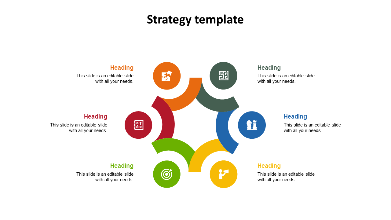 Multicolor Strategic Template PowerPoint Presentation